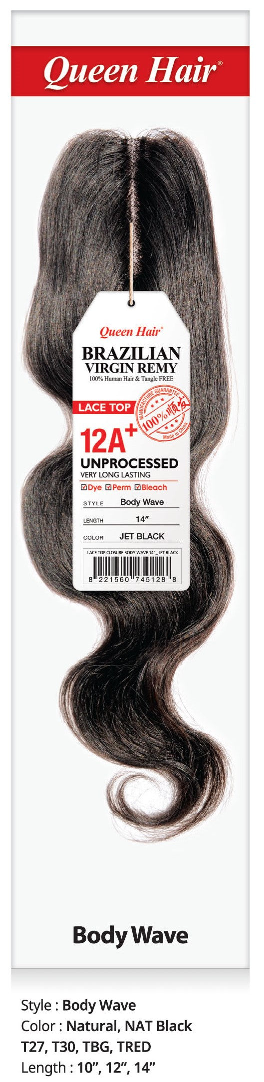 QUEEN HAIR LACETOP