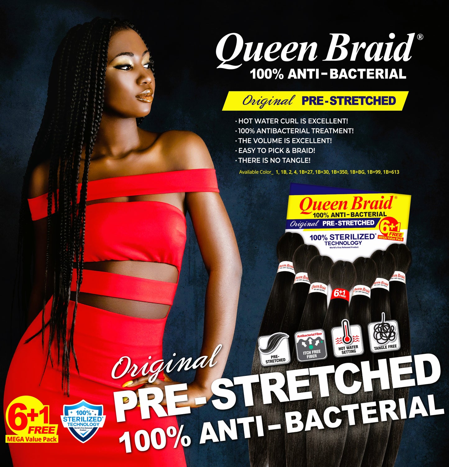 QUEEN BRAID 6 + 1 Mega Pack