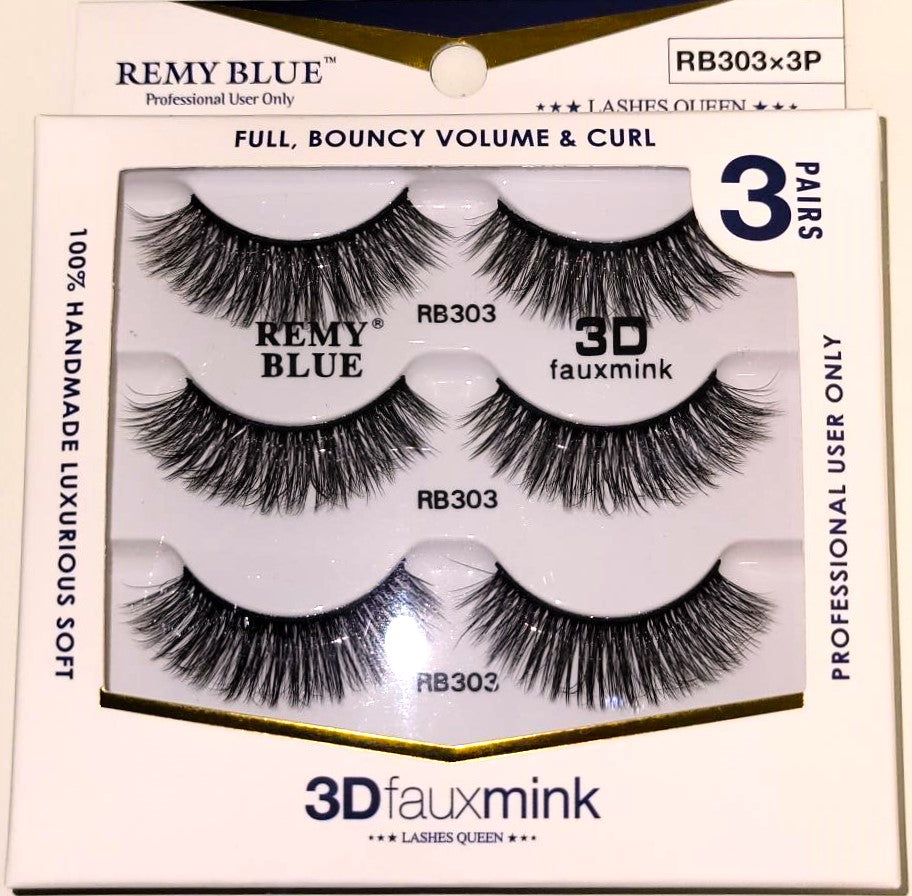 REMY BLUE 3D FAUX MINK EYELASHES (SERIES 3)