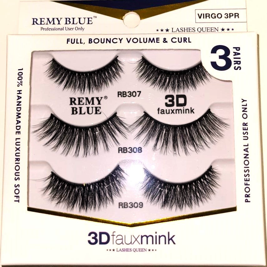 REMY BLUE 3D FAUX MINK EYELASHES (SERIES 3)