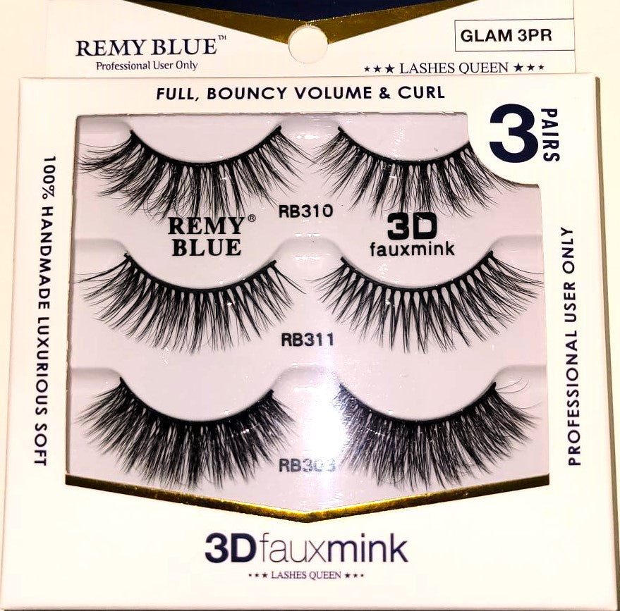 REMY BLUE 3D FAUX MINK EYELASHES (SERIES 3)