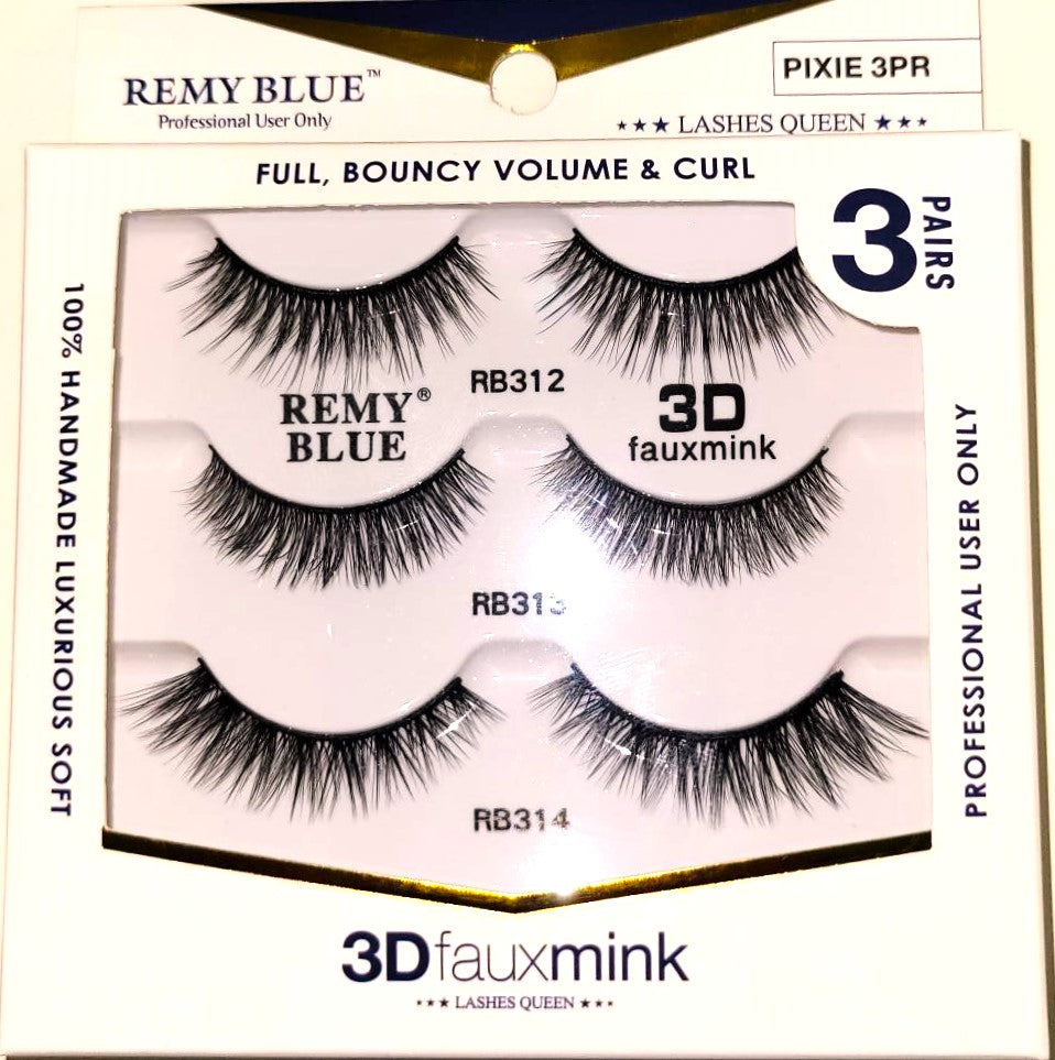 REMY BLUE 3D FAUX MINK EYELASHES (SERIES 3)