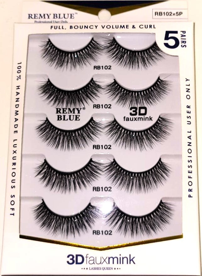 REMY BLUE 3D FAUX MINK EYELASHES (SERIES 5)
