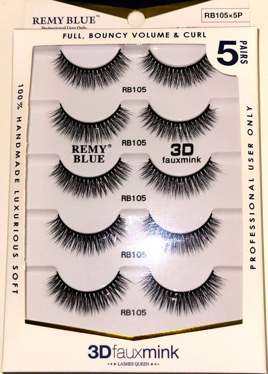 REMY BLUE 3D FAUX MINK EYELASHES (SERIES 5)