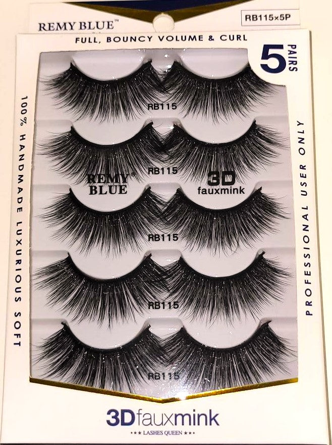 REMY BLUE 3D FAUX MINK EYELASHES (SERIES 5)