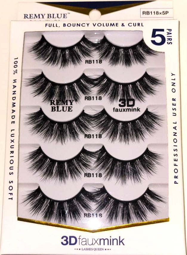 REMY BLUE 3D FAUX MINK EYELASHES (SERIES 5)