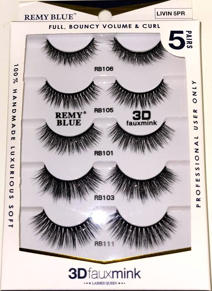 REMY BLUE 3D FAUX MINK EYELASHES (SERIES 5)